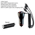 thumbnail image 1 of Car Charging Adapter, Pd30w Fast Charging One Drag Three 66w Super Fast Charging Multifunctional Cigarette Lighter 200w-SinKeeU, 1 of 4