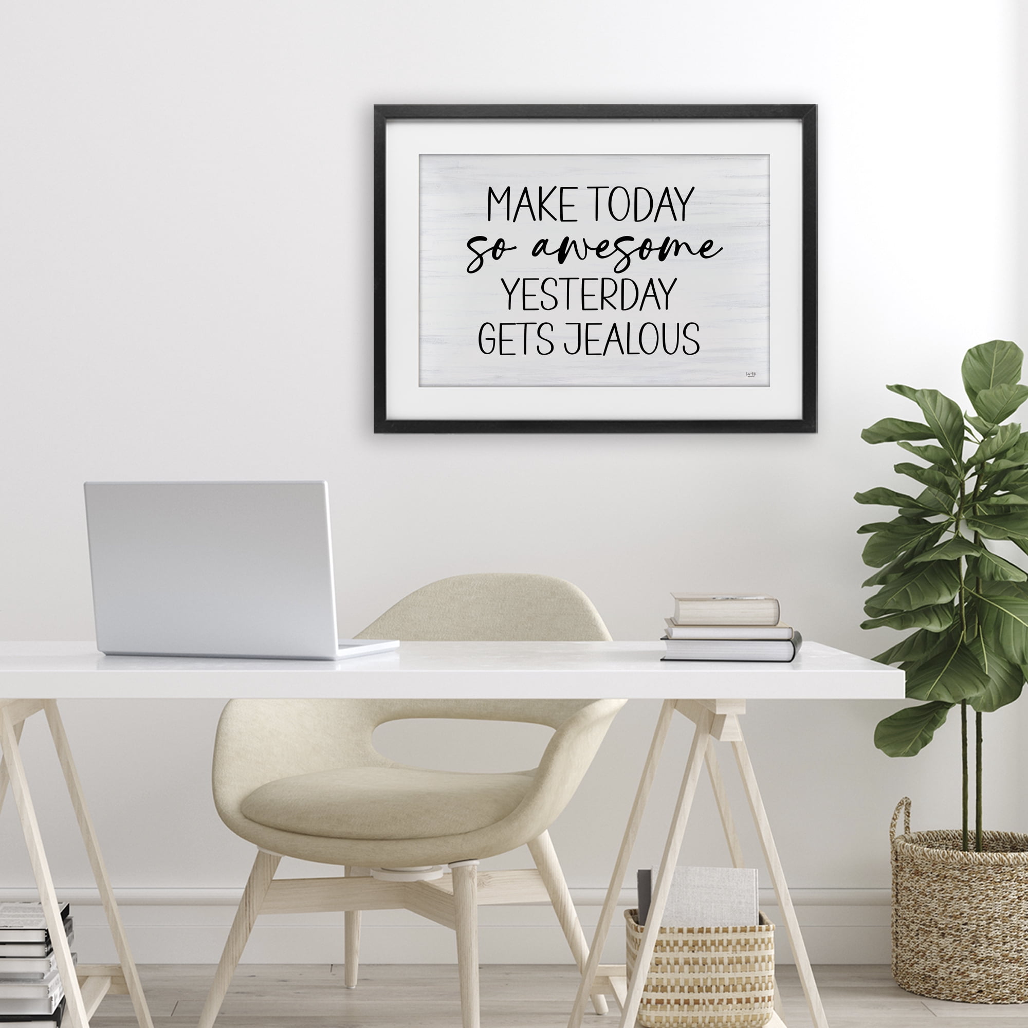 Stupell Industries Today So Awesome Yesterday Jealous Black Framed Print Under Glass, design by Lux + Me Designs