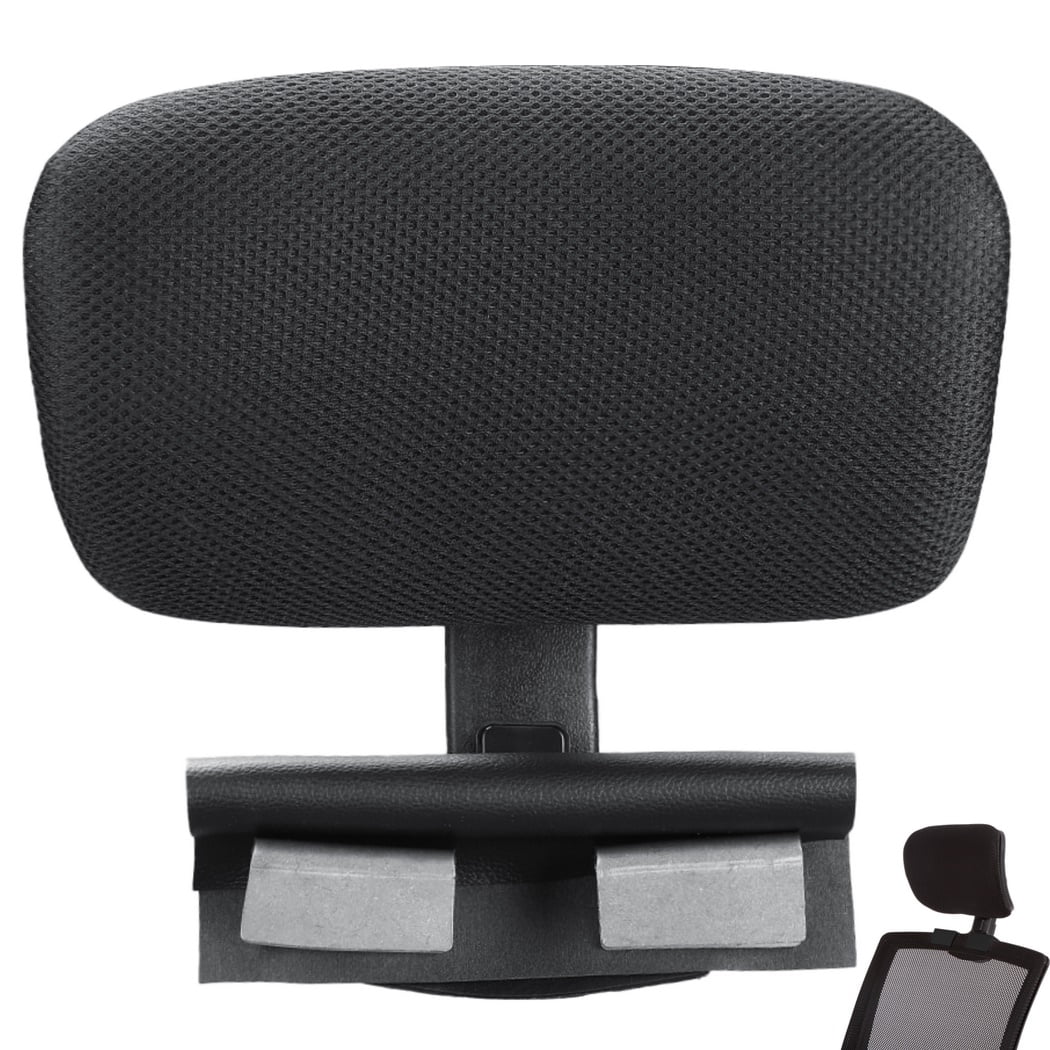 Coofit Office Chair Headrest Attachment Universal Mesh Neck Support Cushion Height And Angle Adjustable Ergonomic Elastic Sponge Head Pillow Black