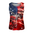 thumbnail image 4 of WEIWEN Patriotic Tank Tops for Women 4th of July Shirt 250 Anniversary USA Flag Summer Sleeveless Tanks Casual Cami Vest Loose Fit Beach Workout Running Athletic Clothing , XXL, 4 of 5