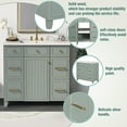 thumbnail image 6 of Harper & Bright Designs 36" Bathroom Cabinet Vanity with Sink Combo, Bathroom Storage Cabinet with Drawer and Doors, Green, 6 of 14