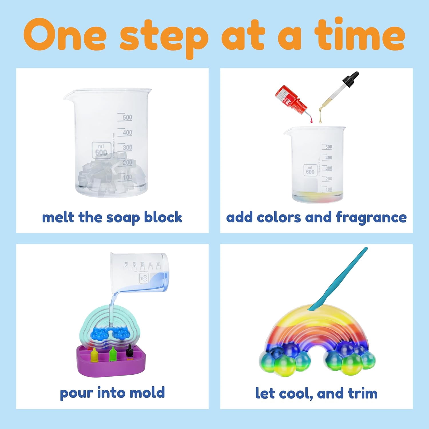 Unicorn Soap Making Kit - Crafts DIY Project Science STEM Activity Gift - Make Your Own Soap Kits