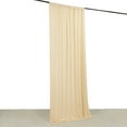 thumbnail image 4 of BalsaCircle 5x10 feet Beige 4-Way Stretch Spandex Divider Backdrop Curtain Home Decorations, 4 of 7