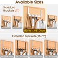 thumbnail image 3 of Chauncey Home Ganchos Para Colgar Sobre La Puerta Con Brazos Extendidos Para Puertas De 1 3/8 Pulgadas L7U – Perchero Accesorios De Baño Y Soporte Organizador De Toallas Para Abrigo, Bata Y Sombrero –, 3 of 5