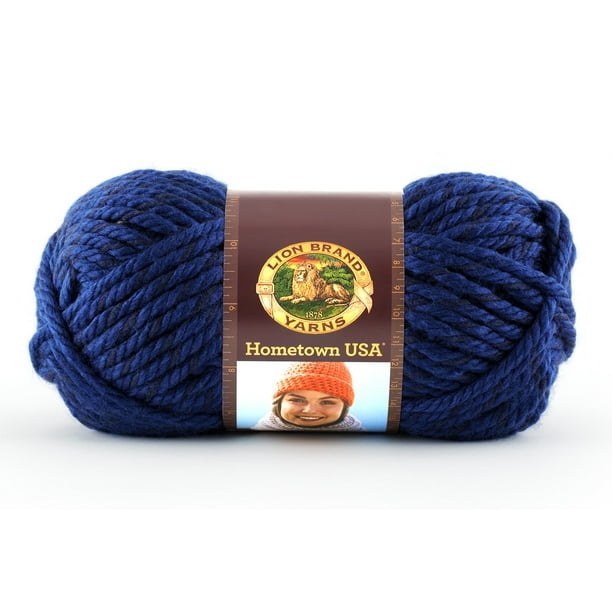 Lion Brand Yarns Hometown USA Acrylic Fort Worth Blue Classic Bulky