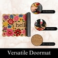thumbnail image 6 of A1HC Natural Coco Coir Doormat, Spring Floral Scalloped Hello, 18"x30", Durable Outdoor Welcome Mat, Non-Slip, Easy to Clean, Pet Friendly, 6 of 8