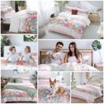 thumbnail image 5 of 3 Piece Summer Starfish Pink Duvet Cover Set Twin Size, Microfiber Comforter/Quilt Cover with Corner Ties and 2 Pillowcases, Beach Coral Conch Coastal All Season Soft Bedding with Zipper Closure, 5 of 8