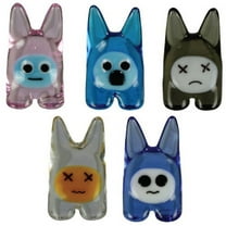 BrainStorm BunEEz Glass World Miniature Glass Figurines, 5-Pack, rEEce/roBBY/daFFy/ziGGy/maDDie