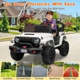 thumbnail image 3 of EastVita 24V Ride On Toys for Big Kids, 4WD 2 Seater Ride On Cars with Remote Control, Adjustable Footwell Electric Vehicle, 3 Speeds, Led Lights, Bluetooth White, 3 of 9