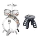 thumbnail image 2 of Juego de batería para niños, juguete sensorial, instrumento musical, juguetes de percusión, juguete musical plateado, 2 of 9