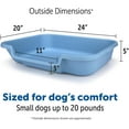 thumbnail image 2 of Dog Litter Box, Blue Color, Large Size, Durable & Pet Safe Puppy Litter Box, Indoor Open Top Entry Dog Litter Pan, Comfortable for Dogs, Great for Dogs up to 20 lbs, 2 of 14