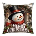 thumbnail image 2 of Funda de almohada de poliéster, decoración navideña, muñeco de nieve, ciervo, estampado navideño, funda de almohada para el hogar, la oficina, el coche, decoración de Halloween, decoración de otoño, d, 2 of 6