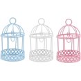 thumbnail image 1 of VICASKY Birdcage Decor - 3pcs Mini Birdcage Ornament Decorative Bird Cage Circle Bookshelf Hanging Candle Holder Desktop Dining Table Decor Delicate Tabletop Adornment Cosmetic Rack, 1 of 8