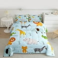 thumbnail image 2 of Homewish Geometric Polka Dots Bedding Comforter Set,Zoo Lion Giraffe Twin Comforter Sets,Jungle Elephant Crocodile Bedding Set For Boys Kids,Luxury Bedroom Decor Reversible,2 Pieces, 2 of 8