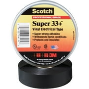 T966033 Black 1 1/2 Inch x 108 Ft 3M 33+ 7 Mil Electrical Tape Made In USA CASE OF 50