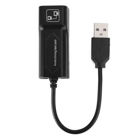 Riousery High-Speed USB 2.0 to RJ45 Ethernet Network Adapter, 10/100 Mbps Wired LAN Internet Cable Connection for Laptop Desktop Computer PC, Portable Black ABS Design with 8152 Chipset