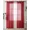 Burgundy, variant on Beige Sheer Window Grommet Curtain Set 84" Inches Long ( 2 Panels)