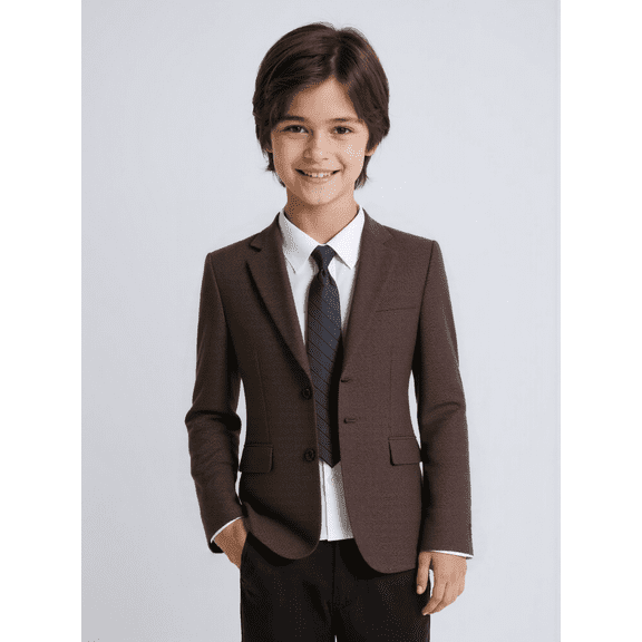 Lycody Kids Blazer Blazer Herringbone Jacket Fit Suit Formal Blazer for Party Wedding Homecoming 2T-20 for Kids and Boys