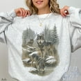 thumbnail image 4 of Vintage Wolf Sweatshirt | Winter Forest Wildlife Crewneck, 4 of 7