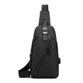 thumbnail image 1 of Bolso bandolera para hombre, bolso bandolera tipo mochila con puerto de carga USB, 1 of 5