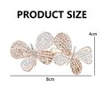 thumbnail image 3 of Vintage Glitter Sparkly Hair Barrettes, Crystal Flower Hair Clips French Vintage Barrettes, Rhinestone Metal, 3 of 5