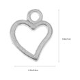 thumbnail image 2 of Heart Shape Pendant Zinc Alloy Jewelry Accessories Diy Enthusiasts Craft Making 100Pcs, 2 of 8