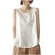 thumbnail image 2 of mfyjkho Camisetas Sin Mangas Para Mujer, Camiseta Holgada De Cuello Redondo De Lino Y Color Liso De Moda Para Mujer Vestidos Maxi Para Mujer Xxxl, 2 of 3