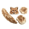 thumbnail image 3 of Conjunto de disfraz de cosplay, cómodo disfraz de peluche con forma de animal para regalar en fiestas. Caqui, 3 of 9