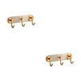thumbnail image 1 of Cateissary Acrílico Instalación Estilo de carga Duradero Fácil de colgar Fácil Acrílico Sin taladrar Diario Fácil Pesado Moderno Duradero Oro 3 espacios 2Conjunto, 1 of 6