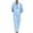 Light Blue, variant on Purcolt 2 Piece Outfits for Women Summer Cotton Linen Matching Set V Neck Sleeveless Top Wide Leg Pants Casual Vacation Beach Travel Outfit