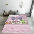 thumbnail image 5 of Kuromi And My Melody Fleece Blanket Super Soft Cozy Throw Blanket 50"X40", Lightweight Fuzzy Comfy Flannel Blanket Warm Plush Throw Blankets For Couch, Sofa, Bed, 5 of 7