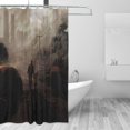 thumbnail image 3 of Cortina de ducha de tela de poliéster impermeable The Walking Dead, decoración de baño, kit de cortina de ducha con ganchos, 72 x 72 pulgadas, 3 of 7