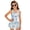 Blue Floral Pattern, variant on Tutolipy Pink Rose Pattern Girls One Piece Swimsuit, Comes with Lining Girls Beach Swimsuit for Bath Water Park Size 6-7 Years