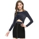 thumbnail image 3 of Disfraz de Navidad Allegra K para mujer top con purpurina Azul oscuro L, 3 of 6