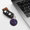 thumbnail image 6 of Naloa Lilac Print Round Keychain Keychain Key Ring, Key Tag, Key Chain Bulk for Gift Accessories (Round), 6 of 7