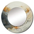 thumbnail image 2 of Designart "Pristine River Mountain Serenity" River Mountain Rund Mirror For Wall Decor - Large Beige Round Printed Mirror -Traditional Round Living Room Mirror - 29" x 29", 2 of 6