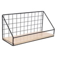thumbnail image 5 of unbranded  Wall-mounted Basket Storage Rack Organizing Decorative Book Shelf Office Black, 5 of 8