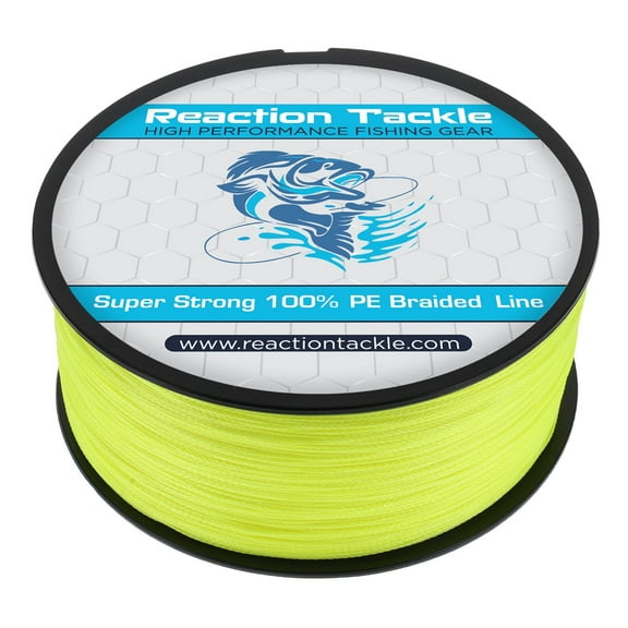 Reaction Tackle Braided Fishing Line Hi Vis Yellow