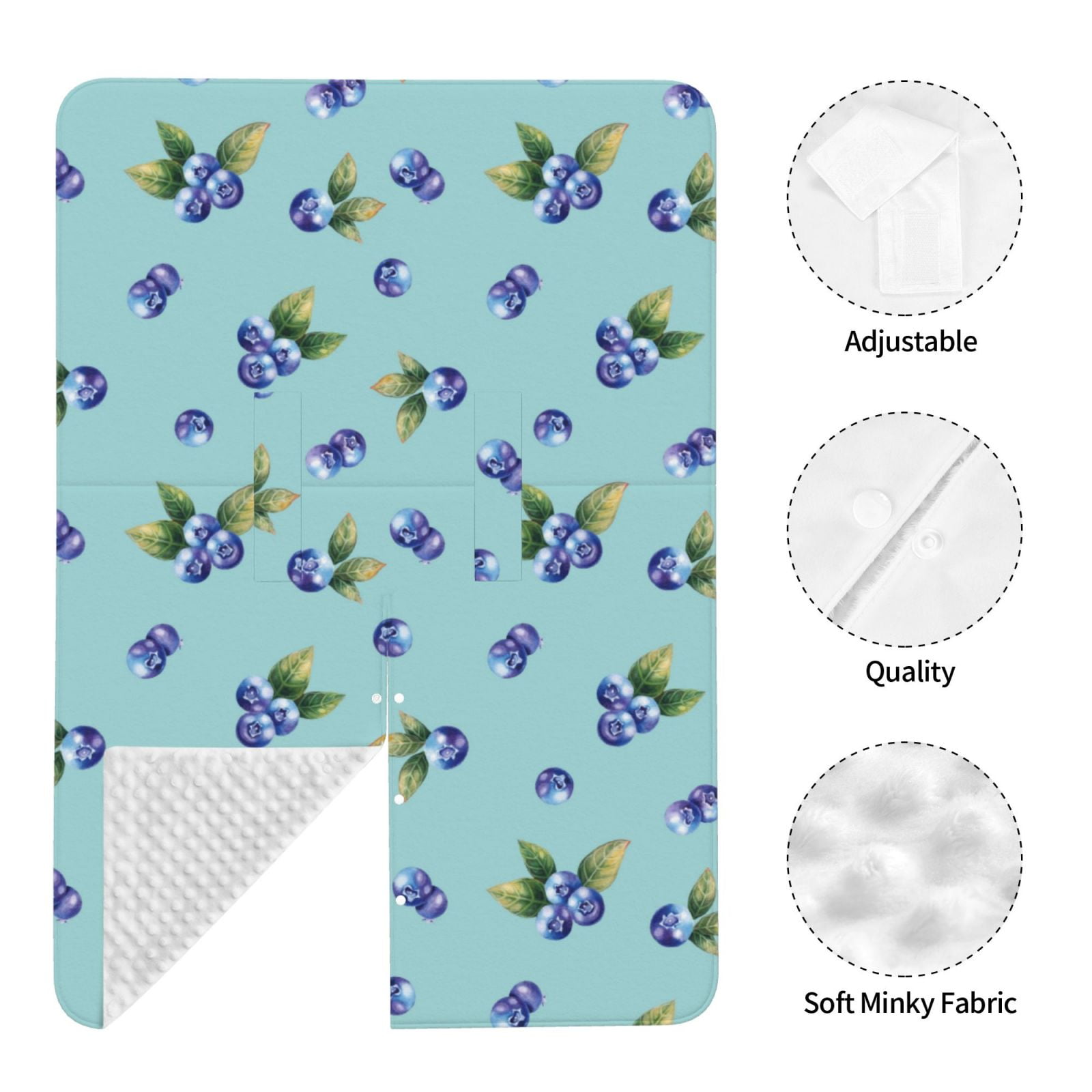 Car Seat Cover Baby - Blueberries Print blue Breathable Infant Car Seat Cover for Baby Carseat, Lightweight Comfort Baby Essentials Must Haves Newborn Stuff for Girl Boy