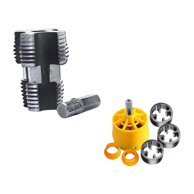 Almencla PVC Pipe Threader Kit Internal Thread Cutter for Electric Drill Home Outdoor B