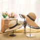 thumbnail image 3 of Sombrero de paja de malla negra para mujer, cubierta de protección solar para vacaciones en la playa, plegable, Verano, 3 of 4