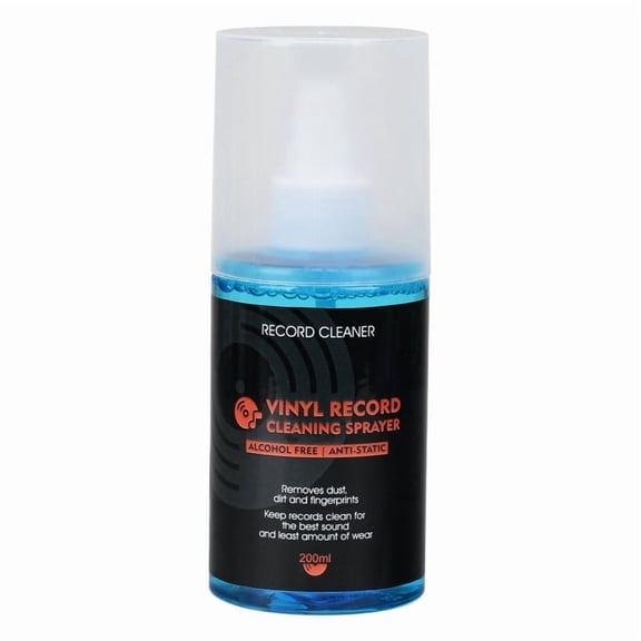 Vinyl Record Cleaner 200ml - Anti-Static Fingerprint Remover for Records - Gentle Non-Abrasive Cleaning Fluid - 1 Pack