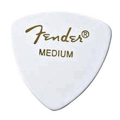 Fender Model 346 Classic Celluloid Guitar Picks, 12 Pack (Medium, White)