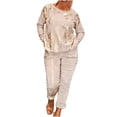 thumbnail image 2 of Autumn Two Piece Sets for Women Plus Size Leisure Long Sleeved Pants Set Two Piece Set, 2 of 7