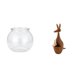 thumbnail image 1 of Jarrón transparente pequeño para pecera, adorno para mesa de oficina, decoración del hogar, con figura de animal, estatua decorativa, escultura de rec, 1 of 8