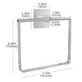 thumbnail image 3 of Soporte de toallas cuadrado montado en para la pared para toallas de baño, soporte de toallas libre de operación para baño., 3 of 10