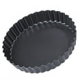 thumbnail image 6 of 6 Inch Non-Stick Carbon Steel Pie/Pizza/Cake Pan with Removable Base for Easy Baking, 6 of 8