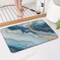 thumbnail image 4 of Blue Marble Gold Wave Pattern Bathroom Rugs Mat,Non Slip Microfiber Bathroom Rug,Rubber Backing,Soft Bathroom Mats for Bathroom Floor,Tub and Shower,17x27in(43x68cm), 4 of 5