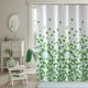 thumbnail image 1 of Cortina de ducha de tela para baño, juego de cortinas de ducha de guijarros azules con 12 ganchos, resistente al agua, 72 x 72 pulgadas (verde), 1 of 5