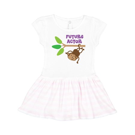 

Inktastic Future Actor Childs Acting Theater Monkey Gift Toddler Girl Dress